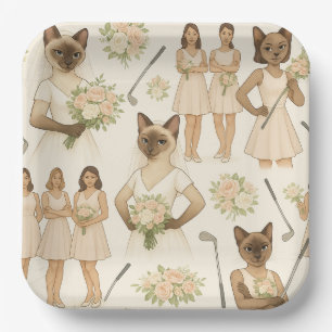 Assiettes En Carton Golf Bachelorette Équipe Birde