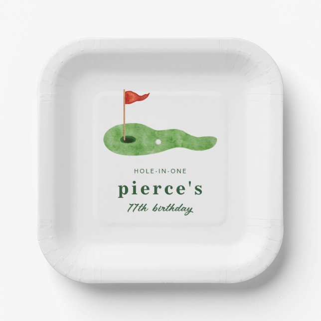 Assiettes En Carton Golf Birthday Paper Plate (Recto)