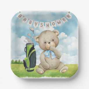 Assiettes En Carton Golf C'est un garçon pour le Baby shower