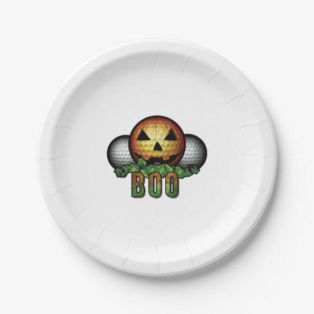 Assiettes En Carton Golf Club Parcours Halloween Golfer Retirement Cad (Devant)
