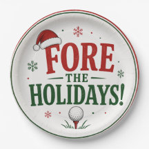 Golf Noël golfique FORE fête