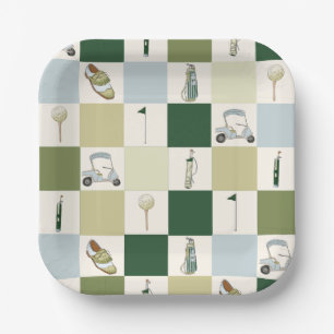 Assiettes En Carton Golf Par Tee