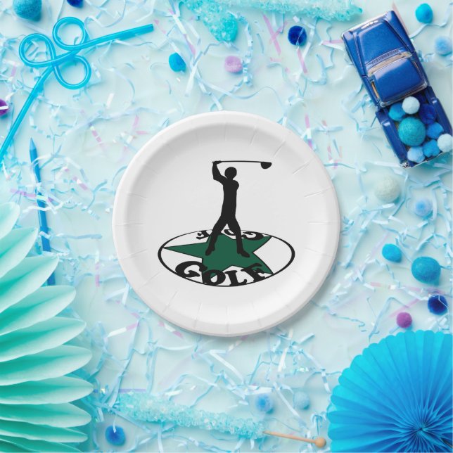 Assiettes En Carton Golf - un jeu merveilleux (Fête)