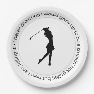 Assiettes En Carton Golf woman Plate