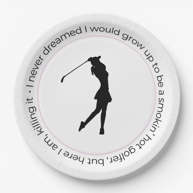 Assiettes En Carton Golf woman Plate (Devant)