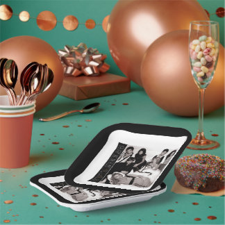 Assiettes En Carton Gossip Girl Black and White Group Graphisme