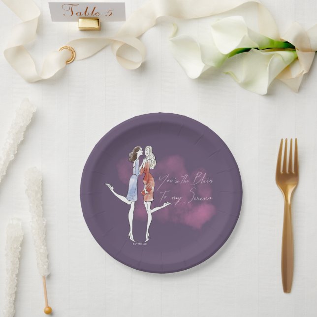 Assiettes En Carton Gossip Girl - Tu es le Blair de ma Serena (Mariage)