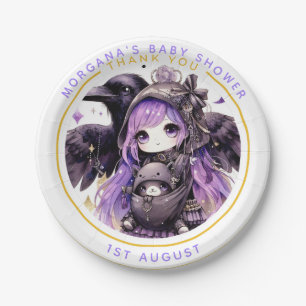 Assiettes En Carton Goth Baby Girl Douche Bat Vampire Merci