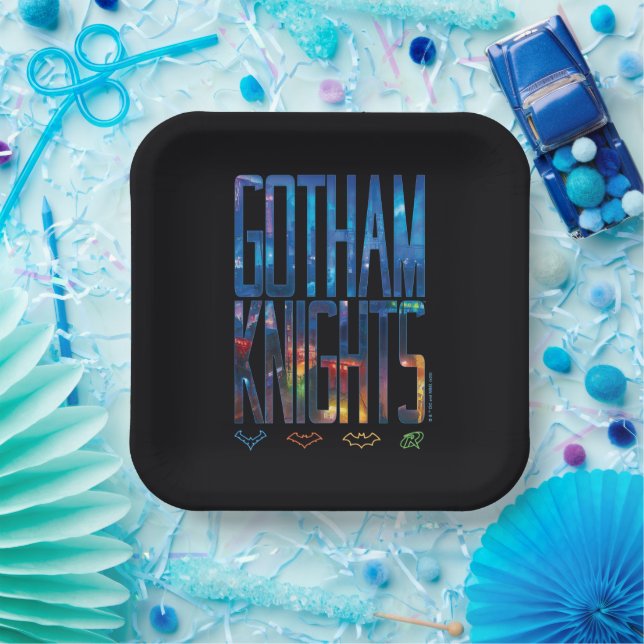 Assiettes En Carton Gotham Knights City Letters (Fête)