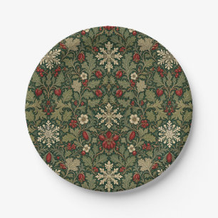 Assiettes En Carton Gothique botanique sombre victorien William Morris