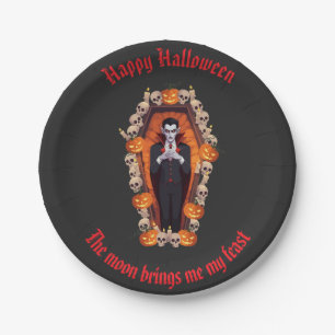 Assiettes En Carton 🧛 ♂️ Gothique Vampire Halloween Plaque en papie