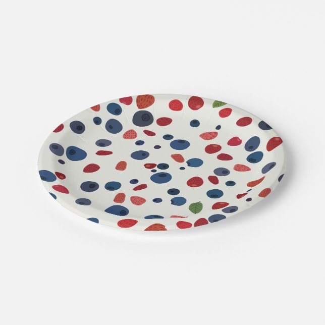 Assiettes En Carton Goût de plat d'été (Angle)