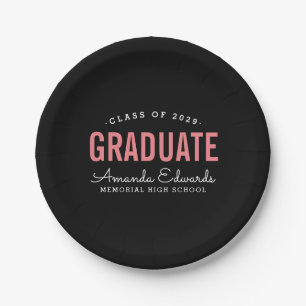 Assiettes En Carton Graduate moderne Parti de graduation personnalisée
