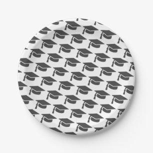 Assiettes En Carton Graduation Grey Tassel Casquette