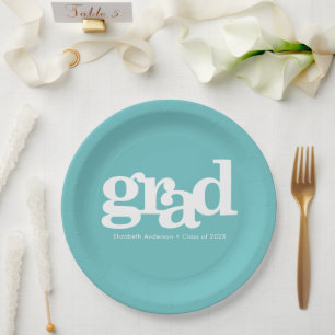 Assiettes En Carton graduation turquoise moderne audacieuse simple typ