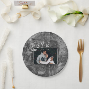 Assiettes En Carton Graffiti Love Grunge   Simple Faux Crystal Photo
