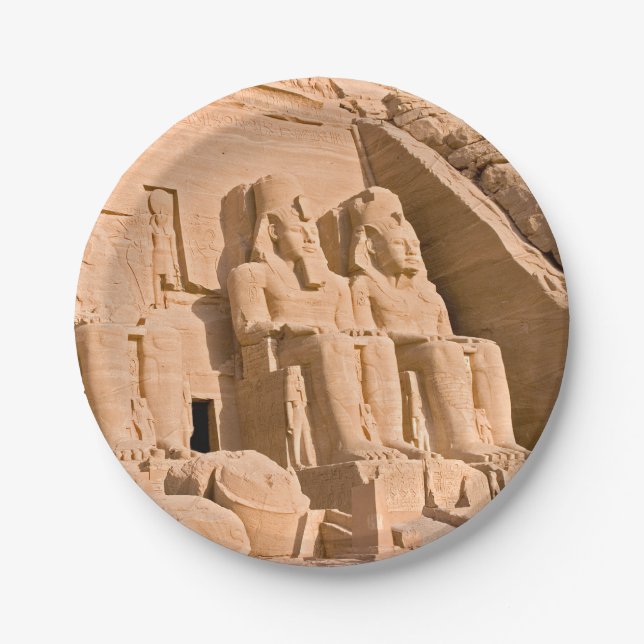 Assiettes En Carton Grand Temple d'Abou Simbel - Ramses II - Egypte (Devant)