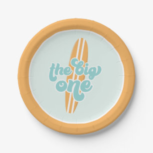 Assiettes En Carton Grande Plage d'un Surf 1er Plaques de papier d'ann