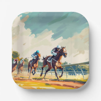 ASSIETTES EN CARTON GRANDE PLAQUE DE PAPIER DE COURSE "D"