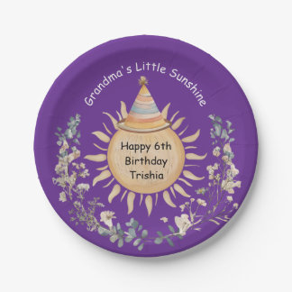 Assiettes En Carton Grandma's Little Sunshine Birthday Celebration