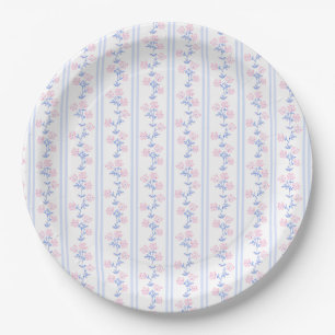 Assiettes En Carton Grandmillénaire Plate de papier préppie florale