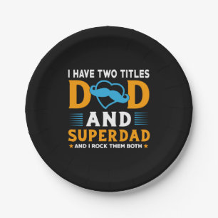 Assiettes En Carton Grandpa Gift   Dad And Super Dad
