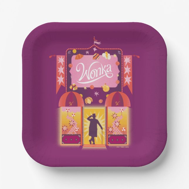 Assiettes En Carton Graphique de la boutique Wonka Candy (Recto)