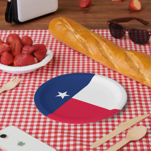 Assiettes En Carton Graphique d'indicateur d'état Texas dynamique sur 