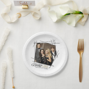 Assiettes En Carton Graphique du groupe de glamour Gossip Girl