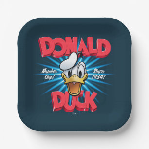 Assiettes En Carton Graphisme Rétro Héritage de Donald Duck