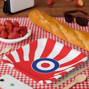 Assiettes En Carton Gras MOD cible Roundel sur Burst Japan