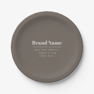 Assiettes En Carton Gras moderne foncé & clair Beige Marque ou Entrepr
