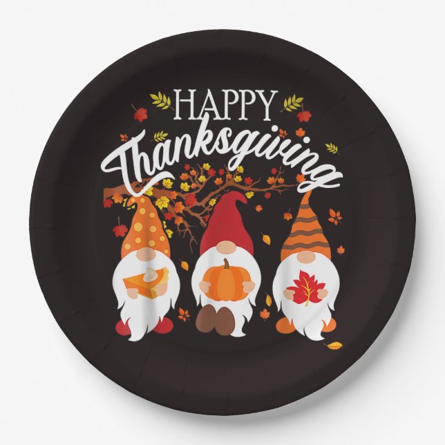 Assiettes En Carton Grateful Hearts & Autumn Whimsy (Devant)