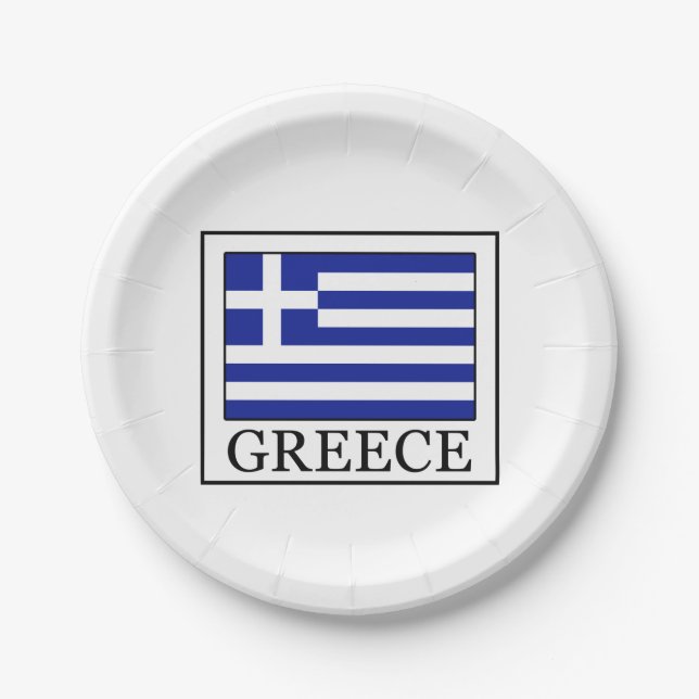 Assiettes En Carton Grèce (Devant)