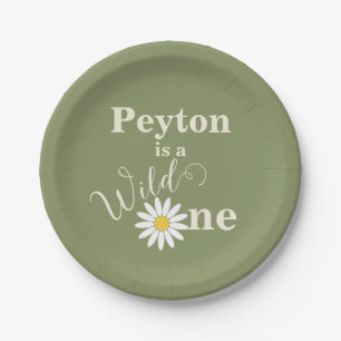 Assiettes En Carton Green Wild Un premier anniversaire