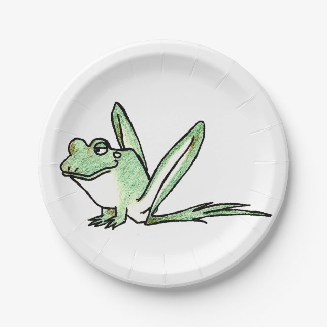 Assiettes En Carton Grenouille (Devant)