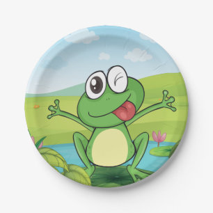 Assiettes En Carton Grenouille drôle