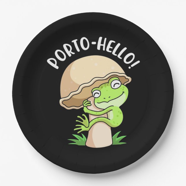 Assiettes En Carton Grenouille Et Champignons (Devant)