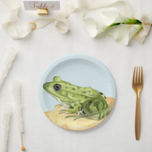 Assiettes En Carton Grenouille verte