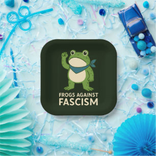 Assiettes En Carton Grenouilles Contre le Fascisme Manifestation de Gr