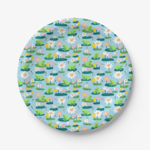 Assiettes En Carton Grenouilles et Lily Pads BABY SHOWER d'anniversair