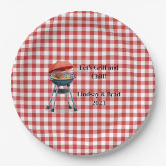 Assiettes En Carton Grill and Chill Plaques de papier rond de 9 po