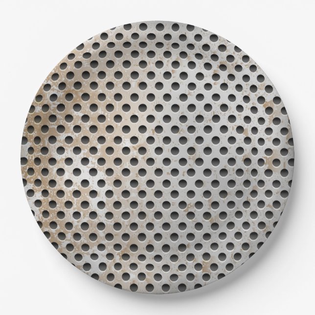 ASSIETTES EN CARTON GRILLE EN MÉTAL (Devant)
