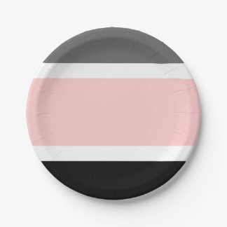 Assiettes En Carton gris rose noir