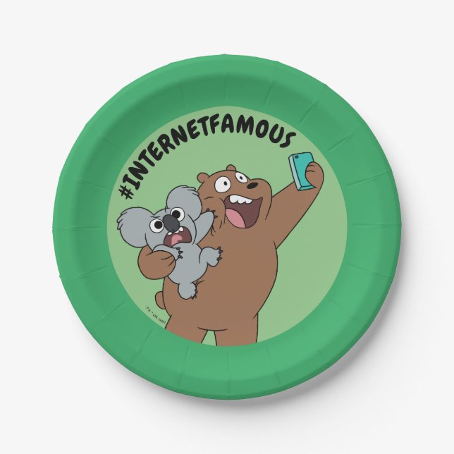 Assiettes En Carton Grizz & Nom Nom - #InternetFamous (Devant)