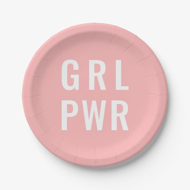 Assiettes En Carton GRL PWR s'est levé (Devant)