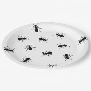 Assiettes En Carton Grosse fourmi noire drôle Pique-nique ou barbecue