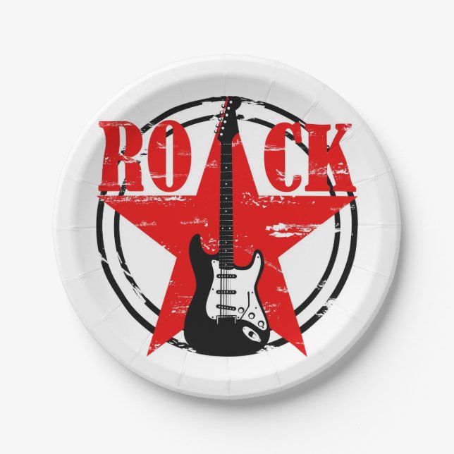 Assiettes En Carton Grunge (Devant)