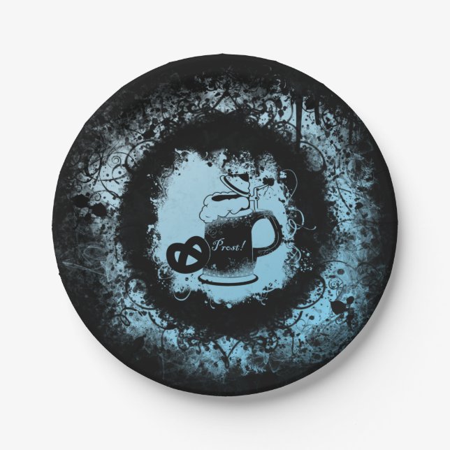 Assiettes En Carton Grunge Oktoberfest Beer Stein (Devant)