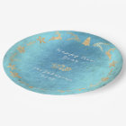 Grungy Aquatique Ocean Gold Grey Noël